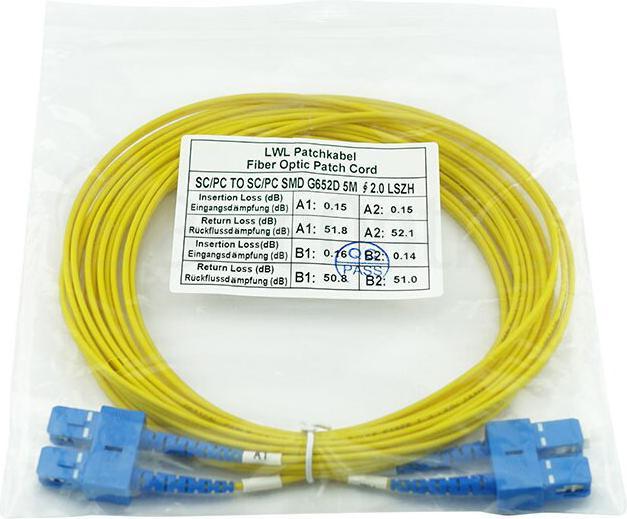 Immagine prodotto BlueOptics Cavo patch monomodale Cisco CAB-SMF-SC-SC-50 compatibile SC-SC da 50 metri (CAT6, 50 m)