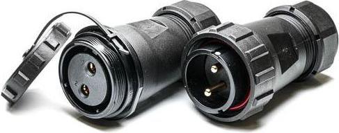 Produktbild Rs Pro Rundsteckverbinder Stecker, Buchse 2-polig / 50.0A Kabelmontage, Schraubanschluss IP68