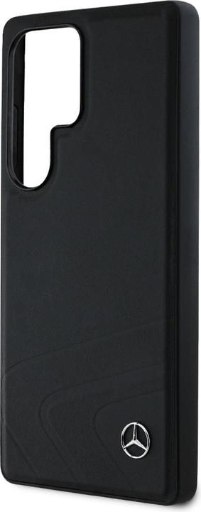 Actual product image Mercedes Leather Horizontal Debossed Curves MagSafe Case for Samsung Galaxy S25 Ultra - Black (Samsung Galaxy S25 Ultra)