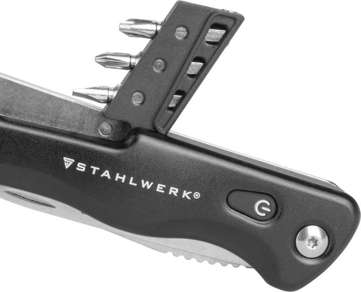 Immagine prodotto Stahlwerk Set di strumenti di sopravvivenza multifunzionali con coltello tascabile e torcia a LED