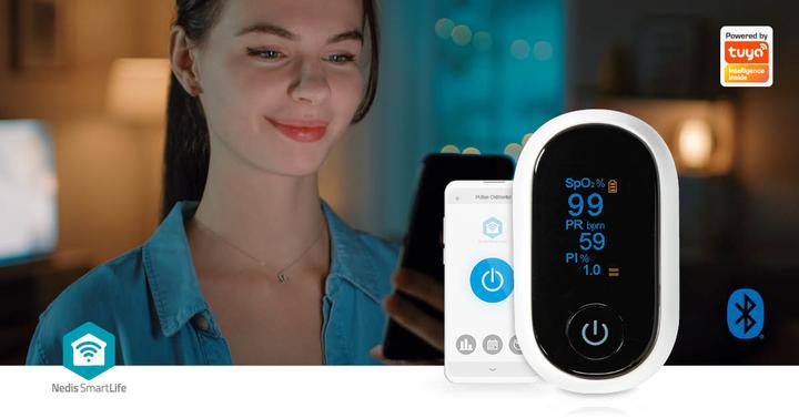 Produktbild Nedis SmartLife Pulsoximeter | Bluetooth | OLED-Anzeige | Akustischer Alarm / Anti-Bewegungsstörunge