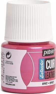 Actual product image Pebeo SetaCuir leather colours (Rose, blue duochrome, 45 ml)