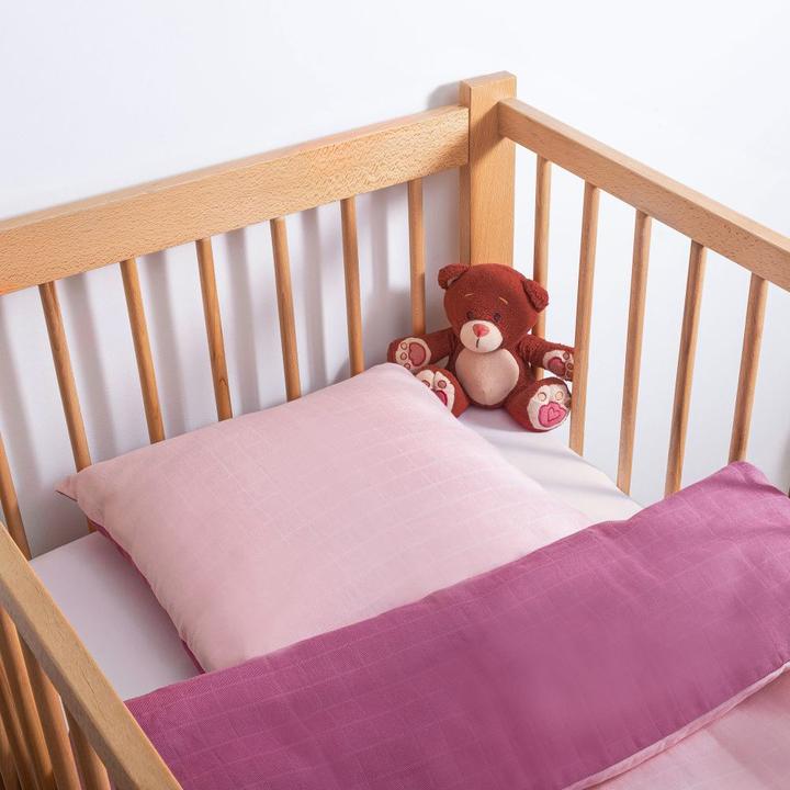 Produktbild Makian Babybettwäsche & Bettsets Wende-Bettwäsche Mull 80 x 80 / 35 x 40 cm - Orchidee (80 x 80 cm, 80 x 80 cm, 35 x 40 cm)