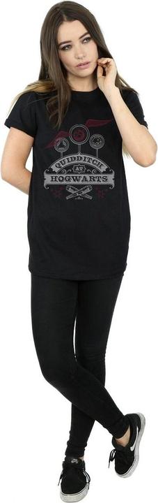 Image du produit - T-shirt QUIDDITCH AT HOGWARTS BOYFRIEND FIT - Femme (S)