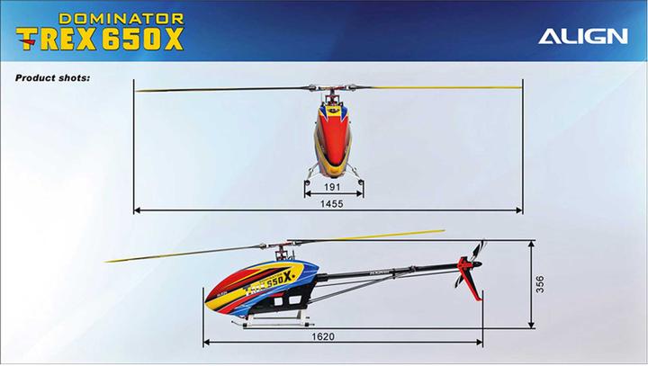 Immagine prodotto Align T-Rex 650X Dominator Flybarless elicottero elettrico 12S Combo