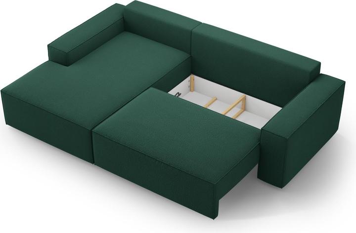 Actual product image Micadoni Left Corner Sofa With Bed Function And Box, "Jodie", 3 Seats, 246x151x86 Made in Europe (Corner sofa)