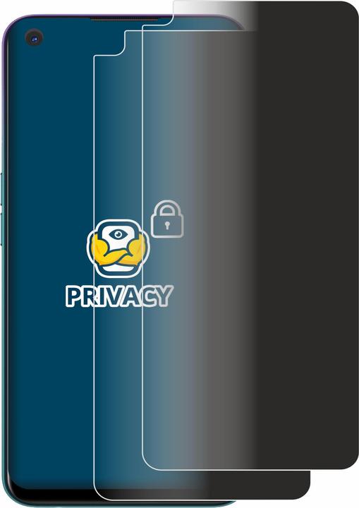 Productafbeelding BROTECT Anti-spionnetje privacyfolie Beschermfolie tegen blauw licht (2 Stuk, Oppo A72)