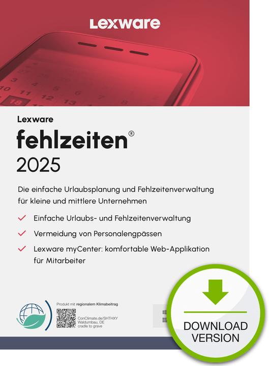 Actual product image Lexware fehlzeiten 2025 "unbegrenzte Laufzeit" Download (unlimited)
