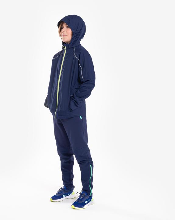 Immagine prodotto Kiprun Pantaloni da corsa caldi da bambino con zip - Warm 900 blu scuro/verde (122)