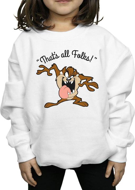 Actual product image Looney Tunes Girls Taz That's All Folks Sweatshirt (140, 146)