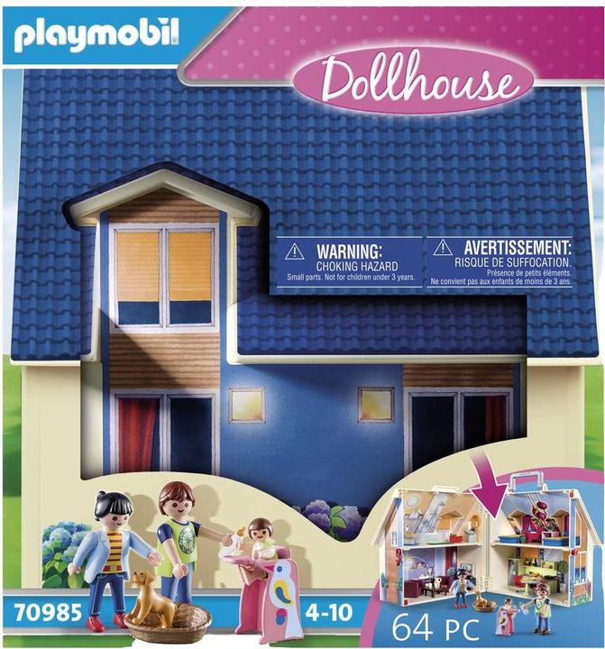 Produktbild Playmobil Mitnehm-Puppenhaus (70985, Playmobil Dollhouse)