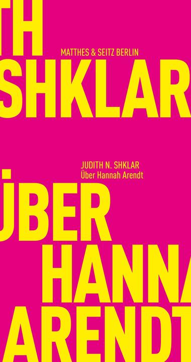 Image du produit Über Hannah Arendt (Allemand, Judith N. Shklar, 2020)