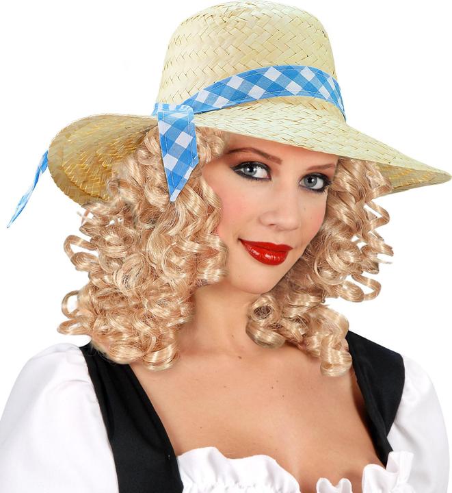 Image du produit Magni Chapeau de paille paysanne avec ruban bleu