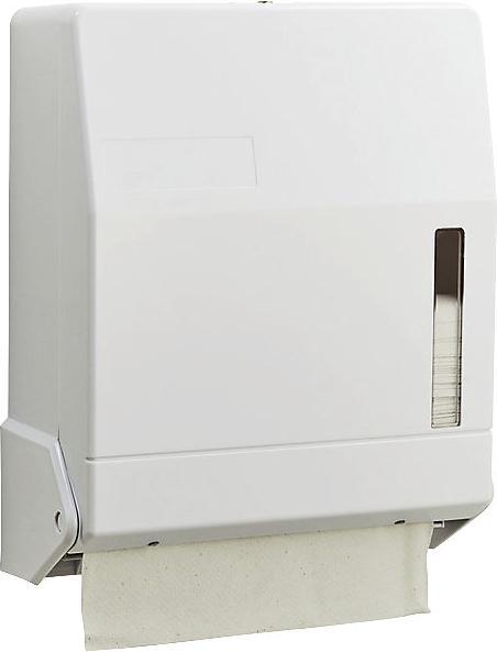 Actual product image kaiserkraft Folded paper towel dispenser, for 600 towels, lockable, HxWxD 320 x 285 x 130