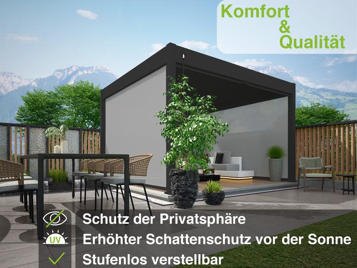 Image du produit Weide Pare-soleil pour pergola Ventaris/Seide 4m Anthracite (400 cm, 10 cm)