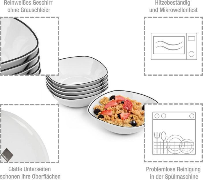Produktbild Sänger Müslischalen Bilgola Black Rim (15 cm, 0.30 l, 6 x)