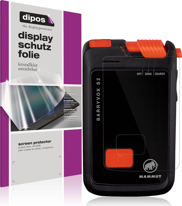 Actual product image Dipos Screen Protector Crystalclear for Mammut Barryvox S2