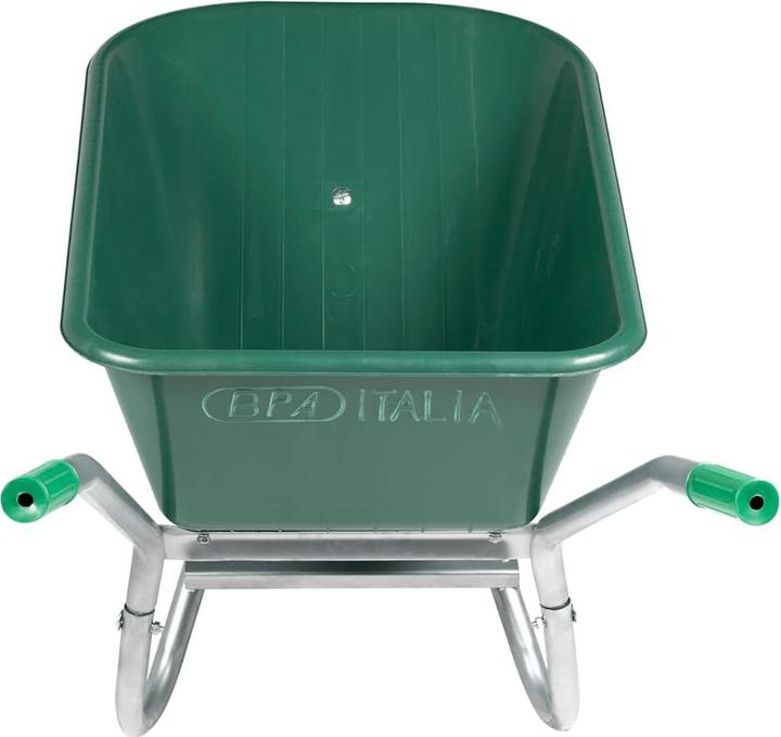 Actual product image VidaXL Wheelbarrow Green 90 L 150 kg Galvanised steel and plastic