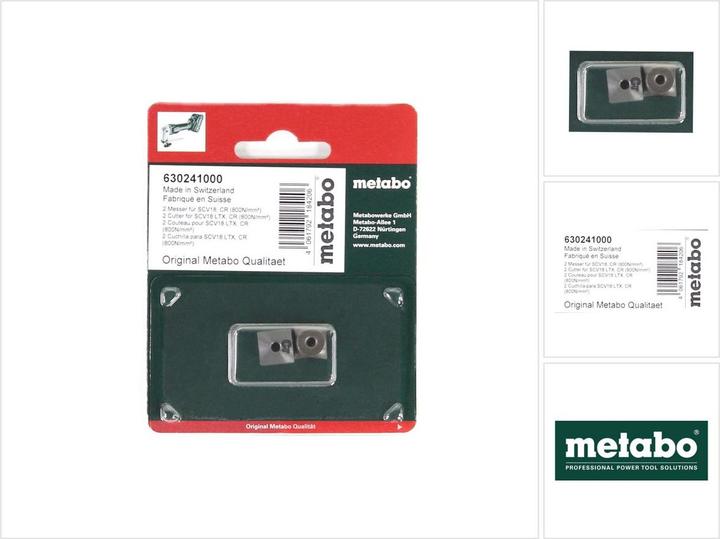 Image du produit Metabo 2 couteaux pour SCV18, acier jusqu'à 800 N/mm