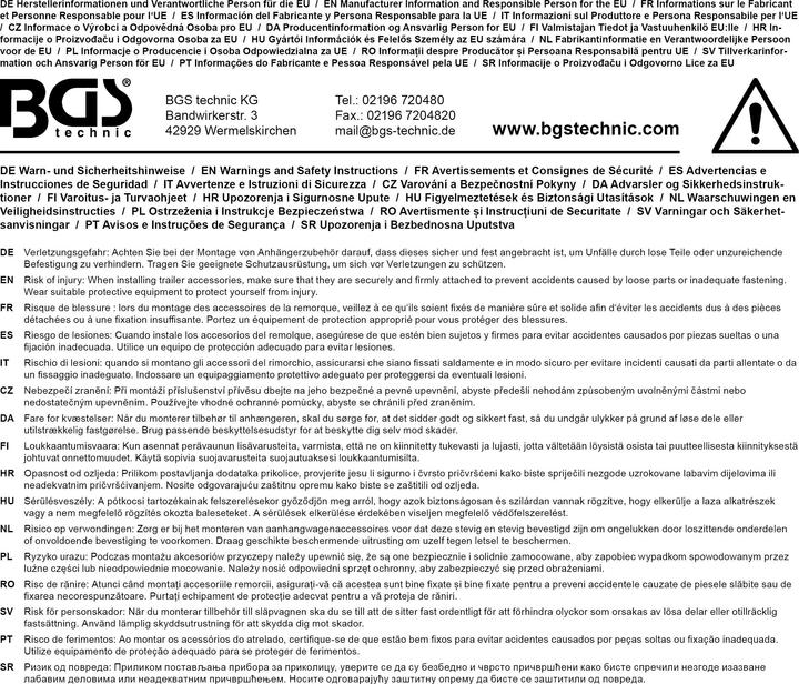 Image du produit BGS Feux de remorque avec support magnétique 2 pièces