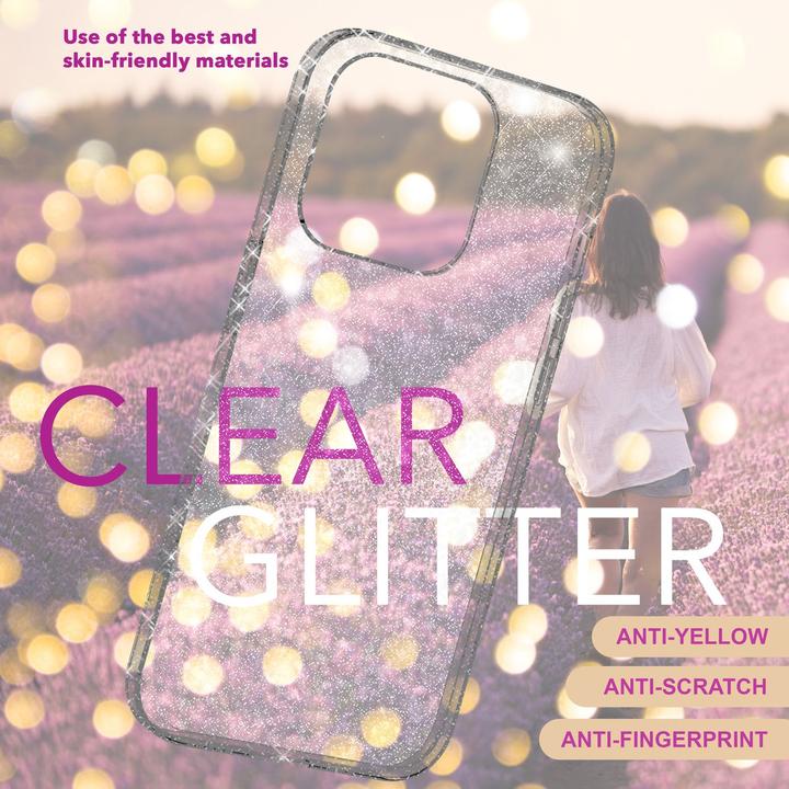 Produktbild Nalia Klare Glitzer Silikon Hülle (Apple iPhone 16 Pro)