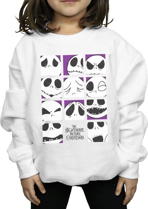 Immagine prodotto Disney Nightmare Before Christmas Many Faces Of Jack Squares Felpa Ragazze (140, 146)