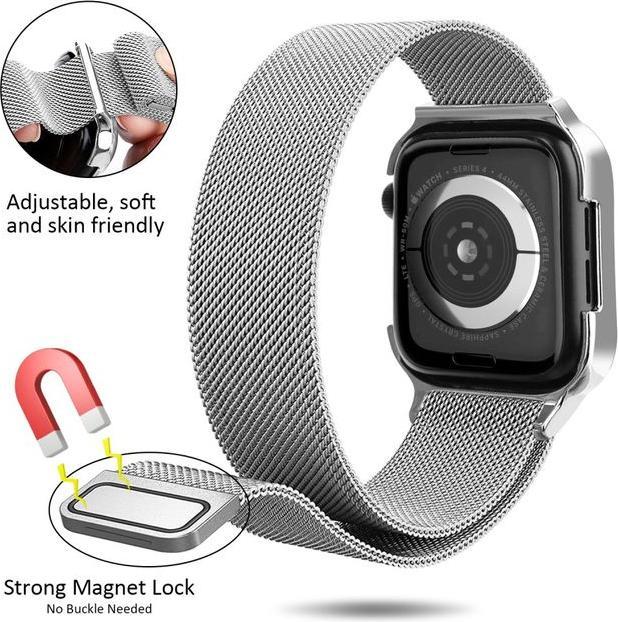 Immagine prodotto MU Classic Bracciale in acciaio inossidabile serie RJT con chiusura magnetica (40 mm, Acciaio inossidabile)