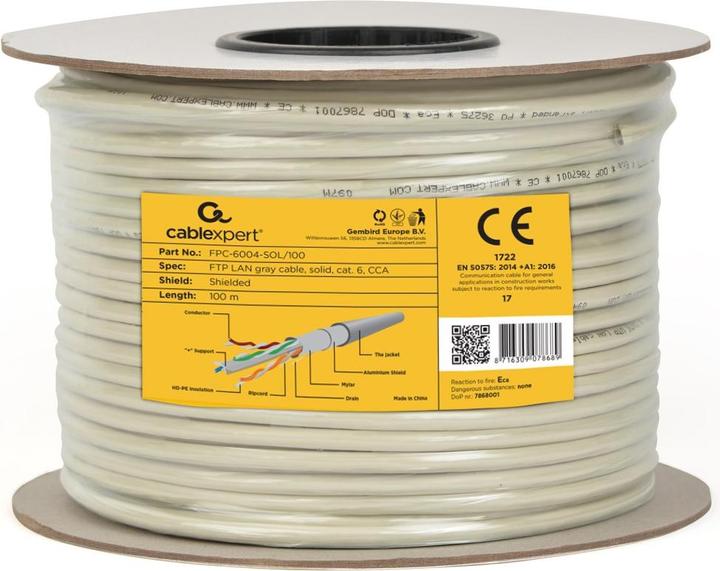 Image du produit Gembird Câble réseau (F/UTP, CAT6, 100 m)
