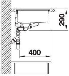 Actual product image Blanco Axis III 6 S-IF (Top-mounted sink, 51 cm, 100 cm)