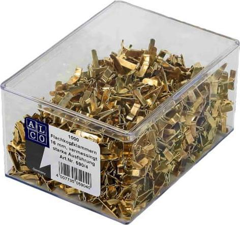 Immagine prodotto Alco Clip per sacchi campione testa piatta 4 x 16 mm (L x L) metallo ottone placcato ottone 1.000 (1 x)