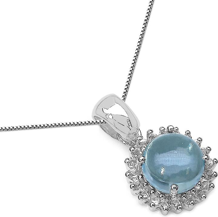 Actual product image Xen Pendant with chain blue topaz 925 silver XEC275 (925 Sterling silver, 45 cm)