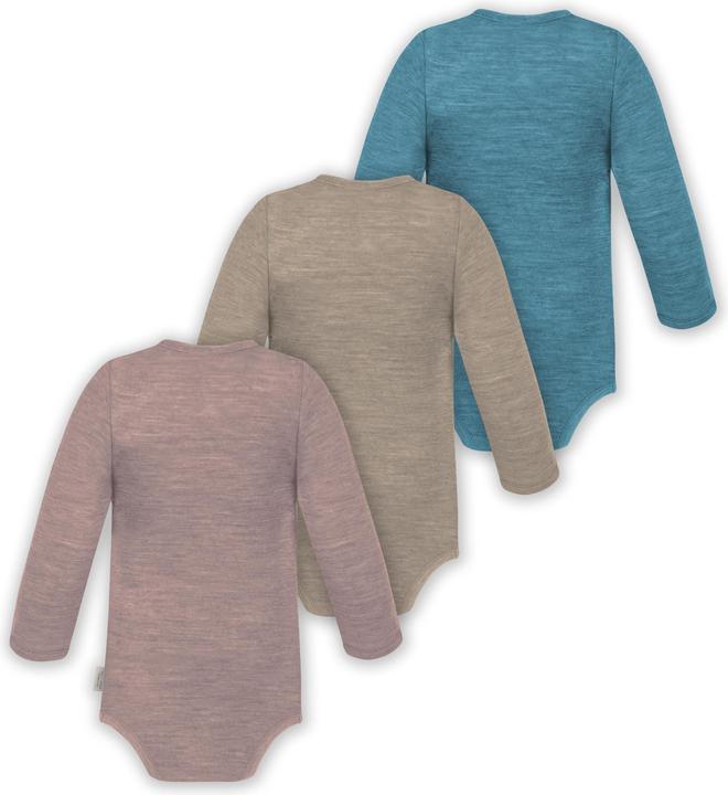 Immagine prodotto Normani Confezione da 3 pezzi di body a maniche lunghe in merino per bambino e bambina - 9355 (86)