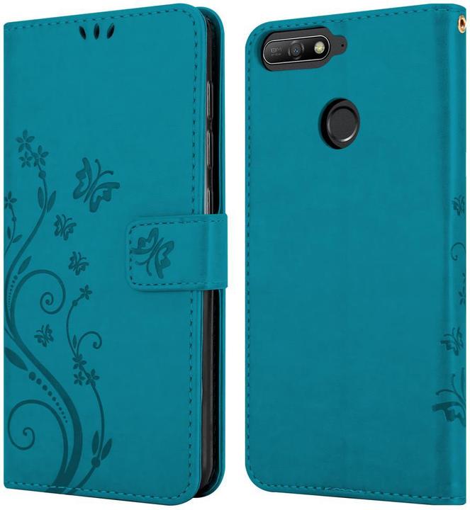 Immagine prodotto Cadorabo Copertina del libro a fiori (Huawei Y6 Prime (2018), Huawei Honor 7a)