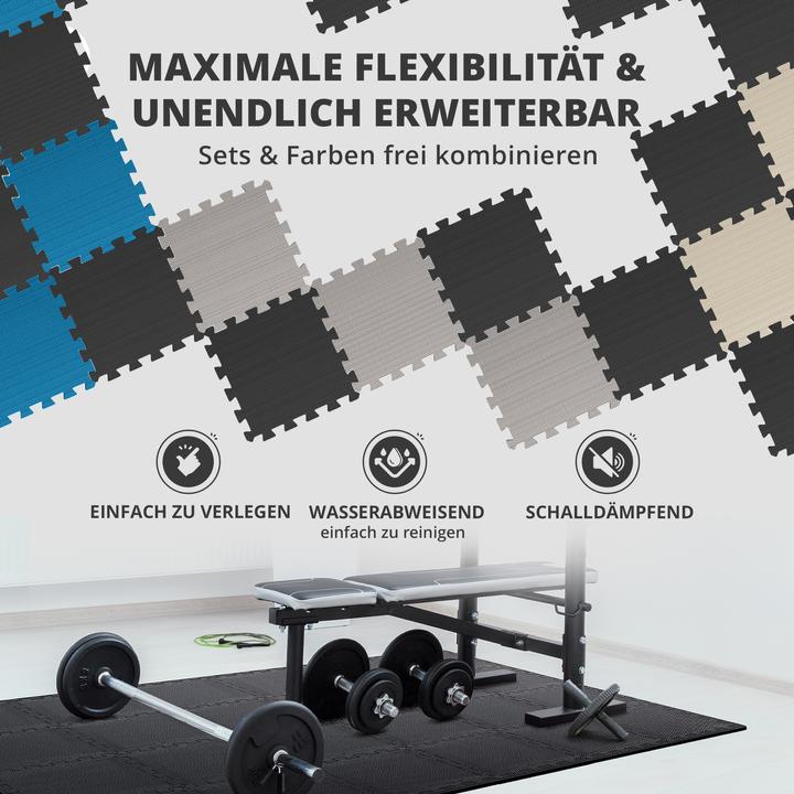 Image du produit BeMaxx Tapis de protection pour puzzle, 18 pièces Bleu (1 cm)