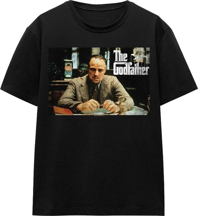 Actual product image The Godfather Unisex Adult Don Vito Corleone Picture T-Shirt (L)