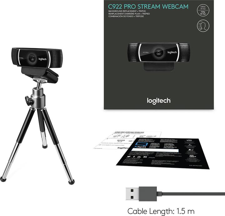 Immagine prodotto Logitech C922 Pro Stream (2 Mpx)