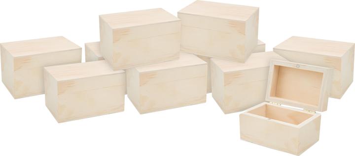 Immagine prodotto VBS Scatola di legno XXL con chiusura magnetica, 10 pezzi, compensato di pino