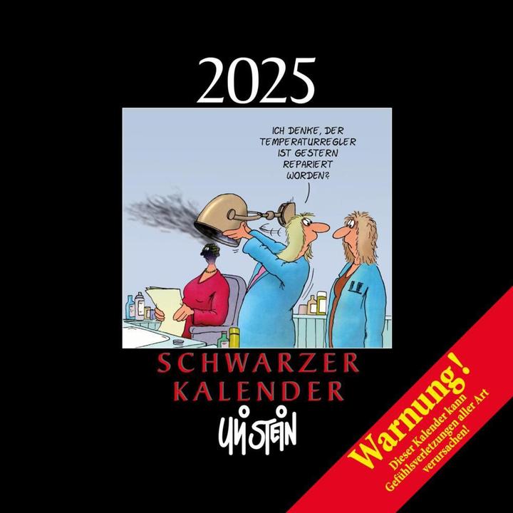 Produktbild Stein:Uli Stein Schwarzer Kalender 2025 (30 x 30 cm, Harter Einband, Deutsch)