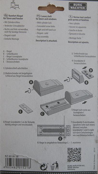 Actual product image Burg Wächter Winsafe WZ 60