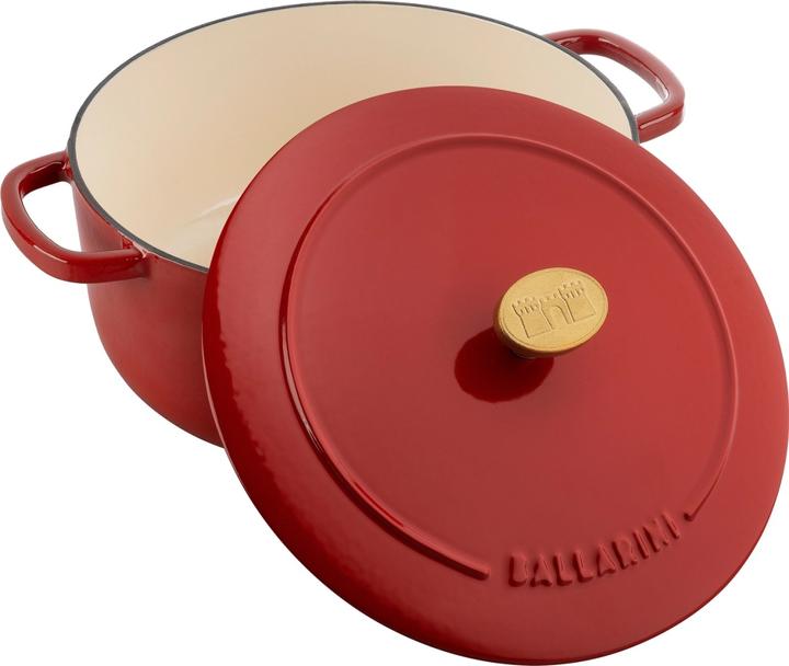 Immagine prodotto Ballarini Cocotte BELLAMONTE 22 cm rotonda da 3,0 litri in ghisa arrosto rosso (22 cm, Pirofila + casseruola, Ghisa)