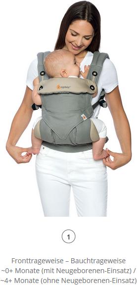 Immagine prodotto Ergobaby Portaoggetti 360 con inserto per neonati