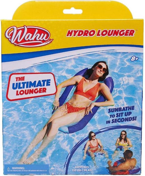 Actual product image Lean Toys Wahu Hydro Lounger, pool air mattress from 8 years, simple inflatable pool toy
