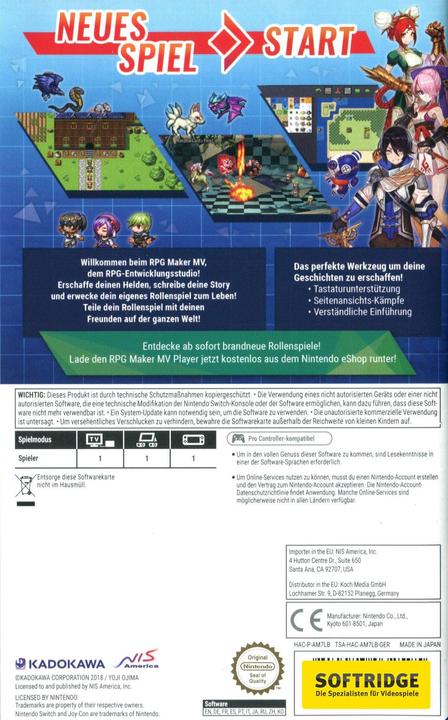 Actual product image NIS RPG Maker MV (Switch, Multilingual)