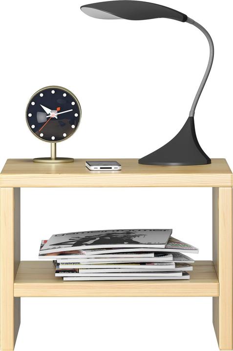 Produktbild Erst-Holz Nachttisch Kiefer massiv modernes kubisches Nachtkästchen in offener Form 90.20-K5