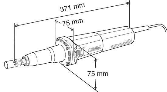 Image du produit Makita GD0810C (Meuleuse droite, 750 W)