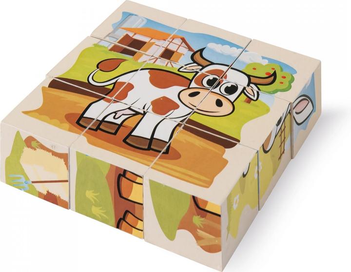 Actual product image Eichhorn Houten Blokpuzzel Boerderij (9 pieces)