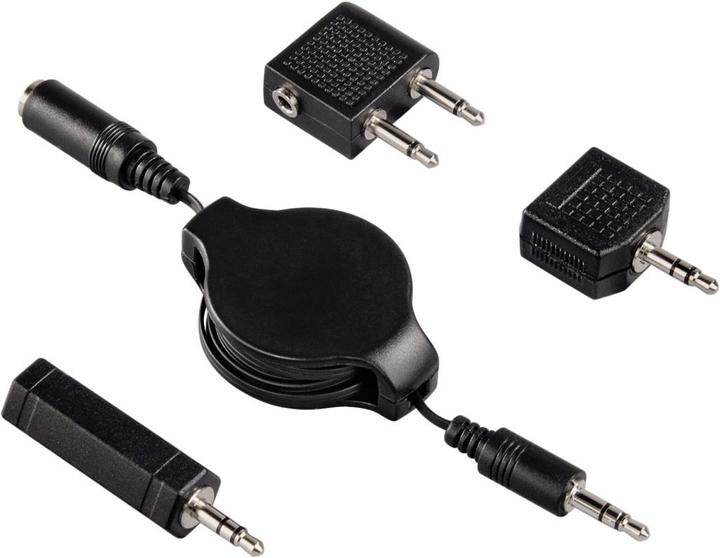 Produktbild Hama Flugreiseadapter-Set (1.2m, 3.5mm Klinke, 6.3mm Klinke (Jack))