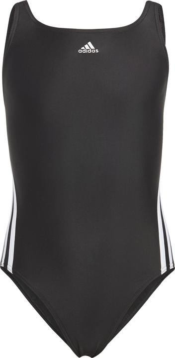 Actual product image adidas 3-Stripes, swimming costume, black and white, 910A, girls (140)