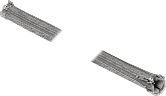 Actual product image Delock Braided hose with zipper heat resistant 3 m x 30 mm gray (Cable conduit, 300 cm)