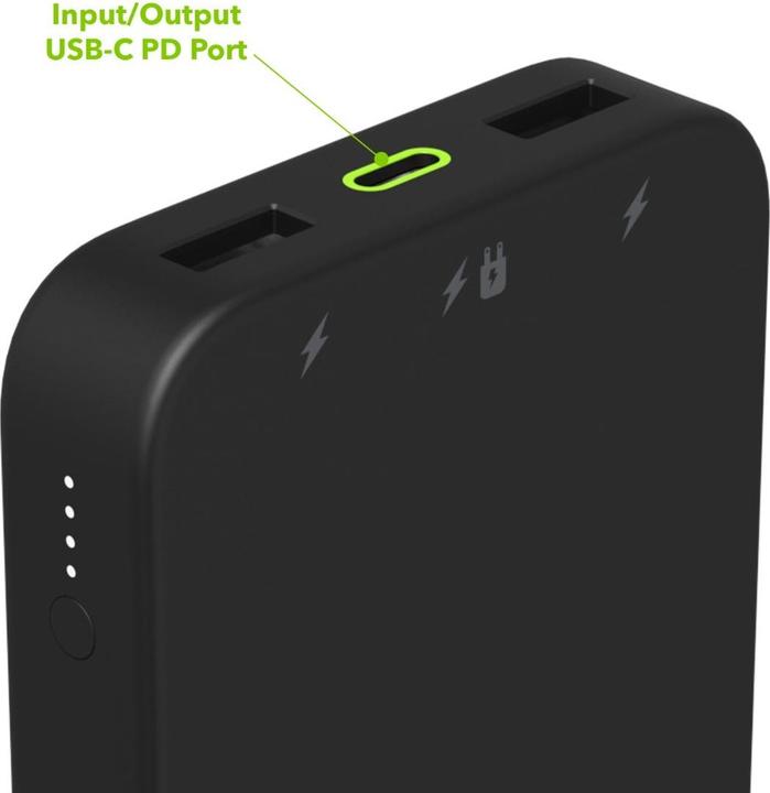 Produktbild Zagg MOPHIE POWERSTATION 10K WITH PD BLACK (20W USB C 2XUSB A 12W) (10000 mAh, 20 W)